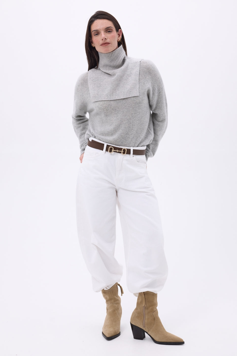 Domi Roll Neck - Light Grey - Unisex