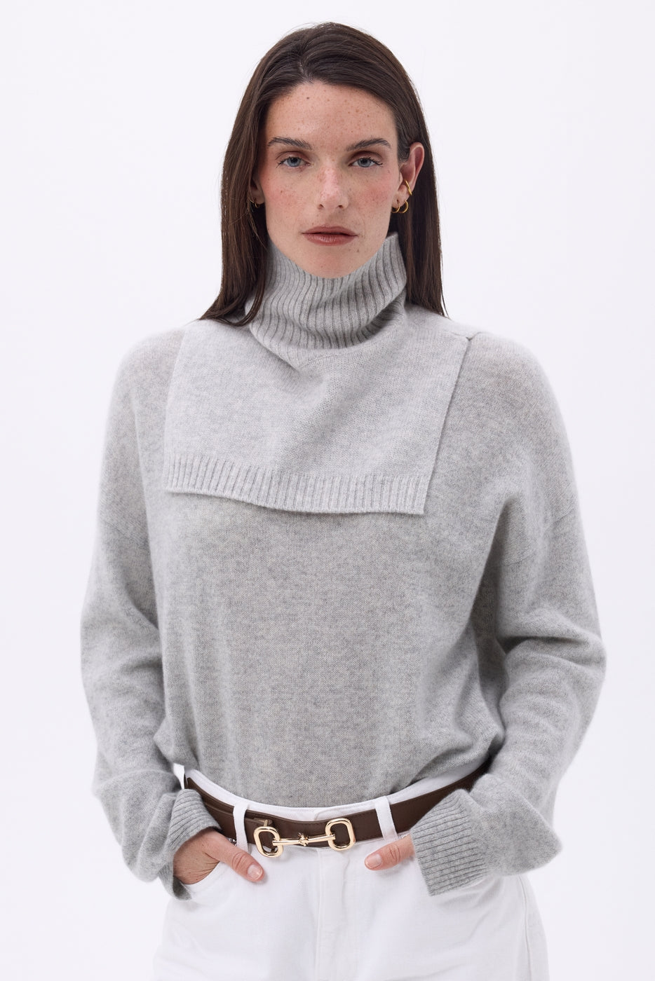 Domi Roll Neck - Light Grey - Unisex