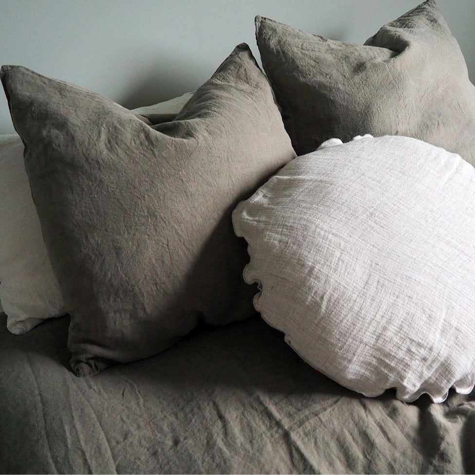 Linen and Cotton Pillowcase - Dona - Forest