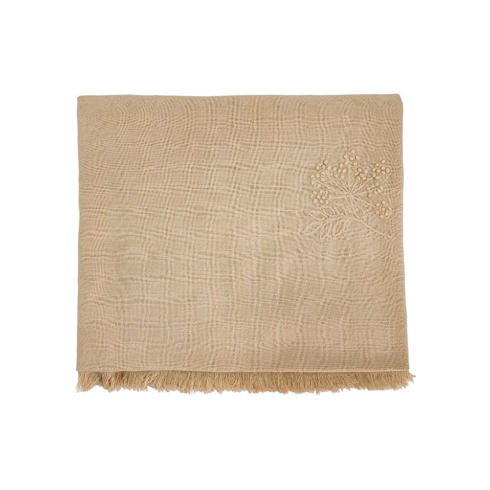 Plaid A/C Broderie - Marron