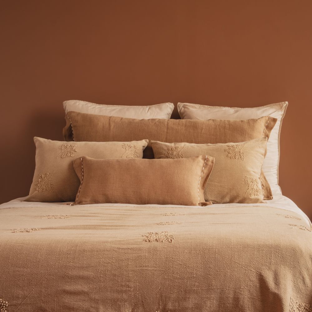 Plaid A/C Broderie - Marron