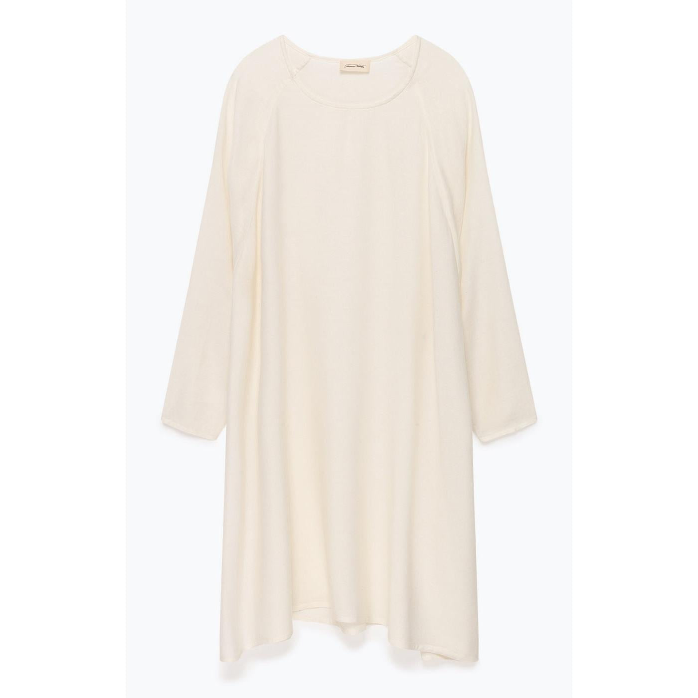 Round-Neck Dress - Ecru - Women