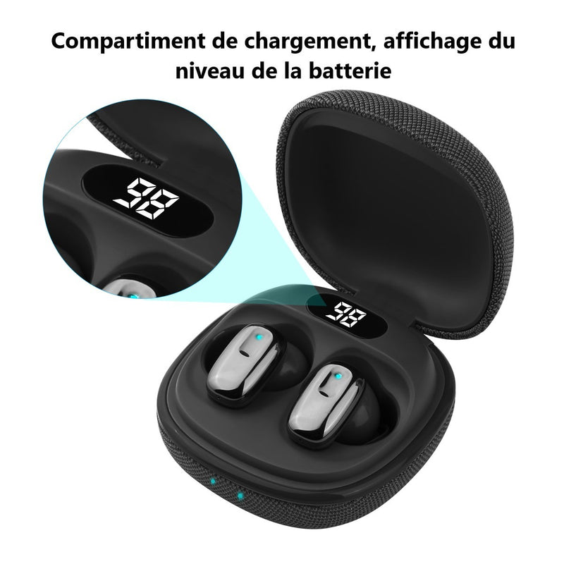 Ecouteurs Bluetooth Avec Reduction De Bruit - Noir - Mixte