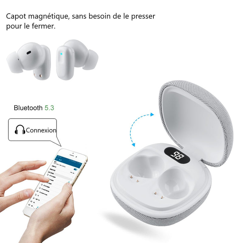 Ecouteurs Bluetooth Avec Reduction De Bruit - Blanc - Mixte