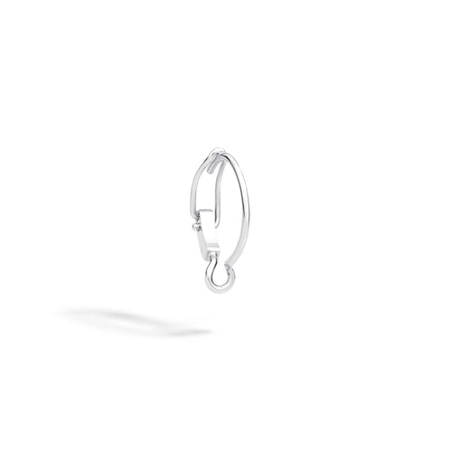 Boucles D'Oreilles Holder - Rhodium Plated White Gold