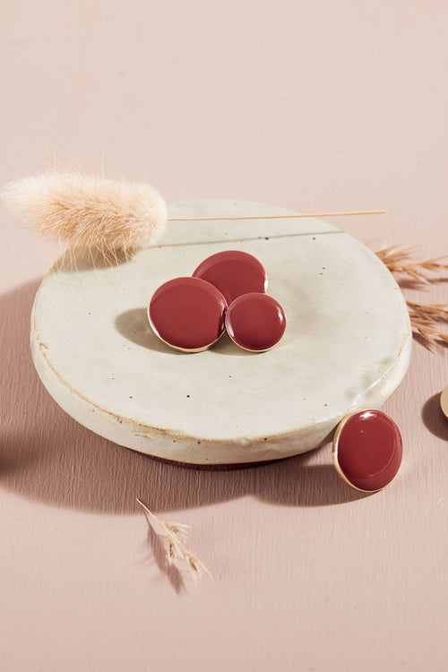 Boutons Dotty - Terracotta x10