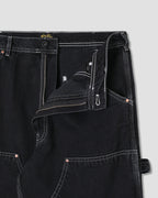 Pantalón de doble rodilla - Denim negro lavado a la piedra