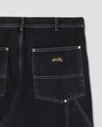 Pantalón de doble rodilla - Denim negro lavado a la piedra