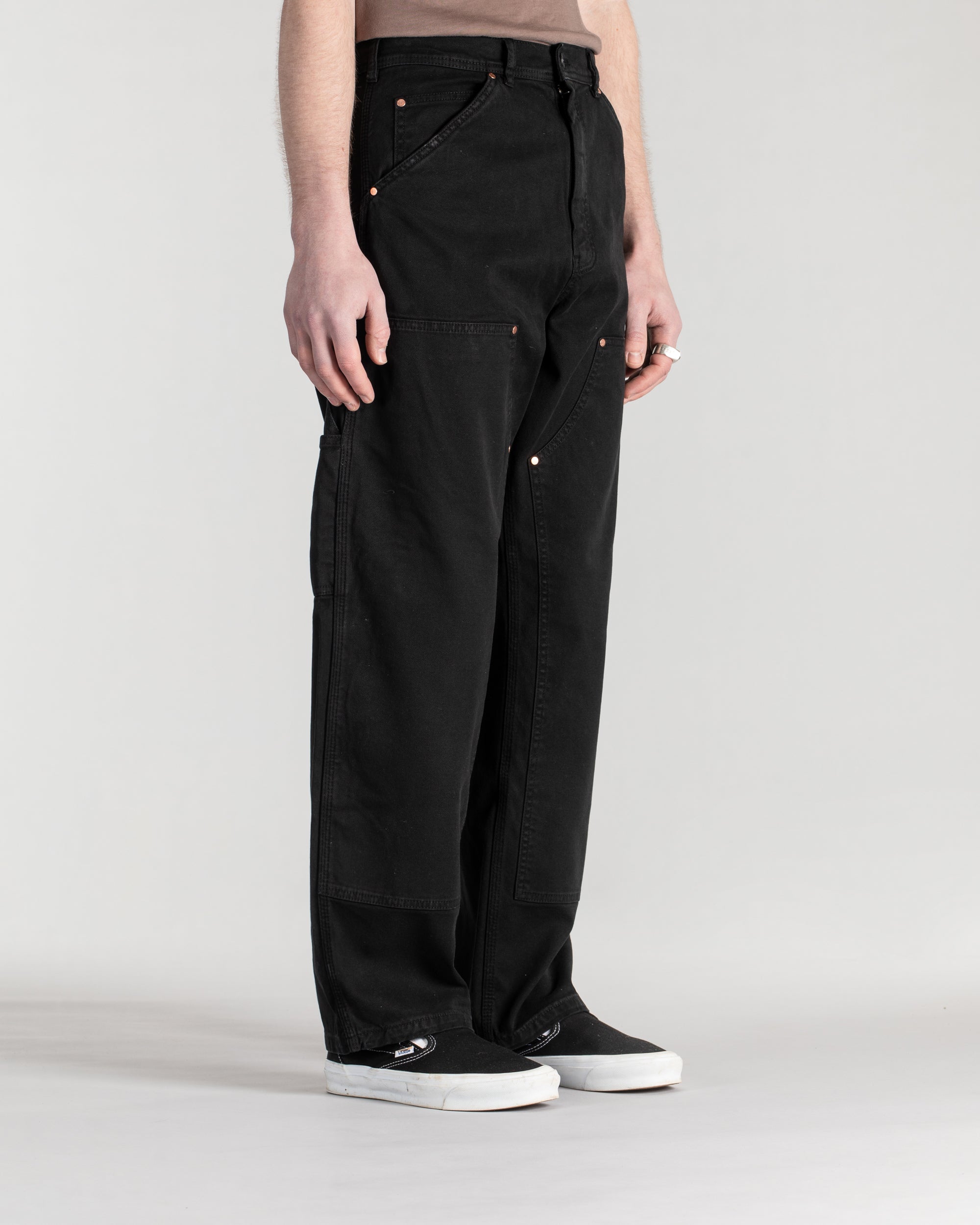 Double Knee Pant - Washed Black Duck