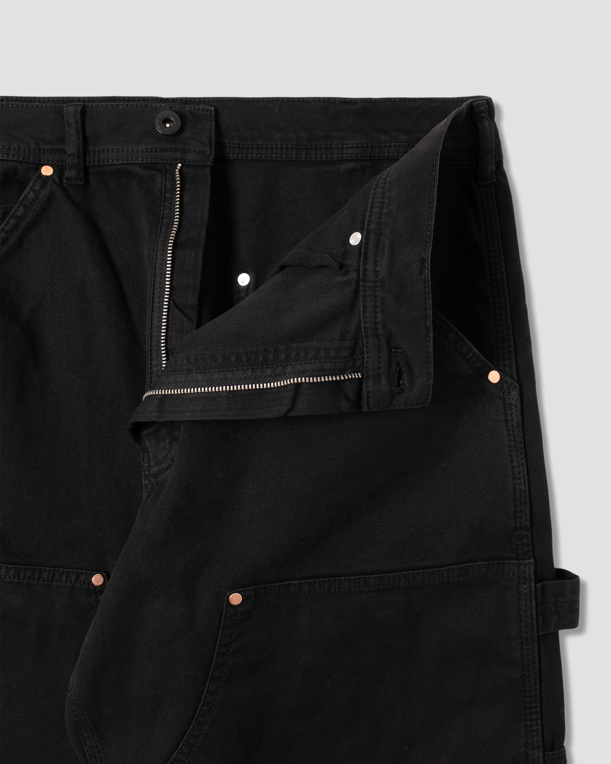 Double Knee Pant - Washed Black Duck