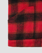 Down Plaid Vest - Red