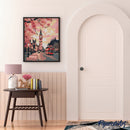 Broderie Diamant - Londres En Fleurs 40X50Cm Toile Tendue Sur Châssis