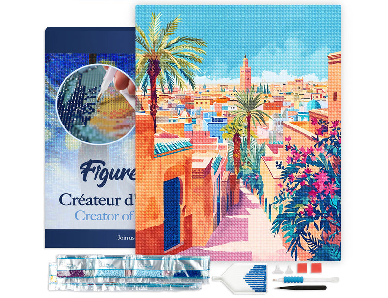 Broderie Diamant - Marrakech 40X50Cm Toile Tendue Sur Châssis