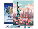 Broderie Diamant - New York En Fleurs 40X50Cm Toile Tendue Sur Châssis