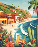 Diamond Painting - Broderie Diamant - Surf côtier