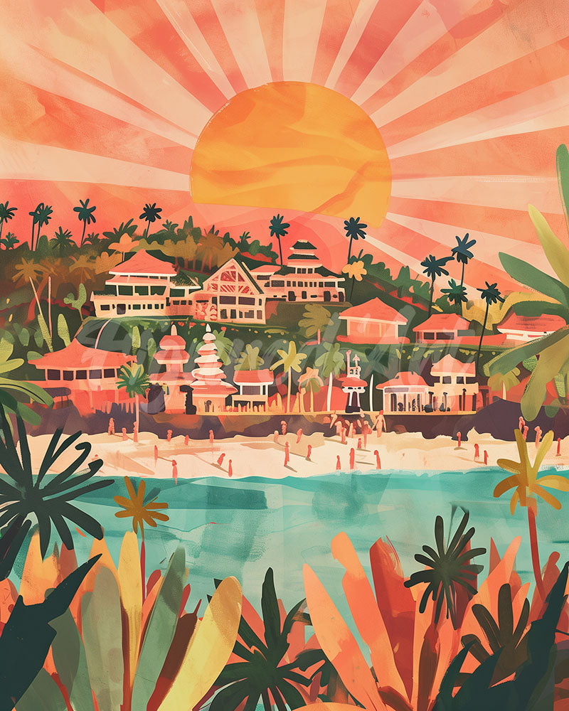 Diamond Painting - Broderie Diamant - Lever de soleil à Bali