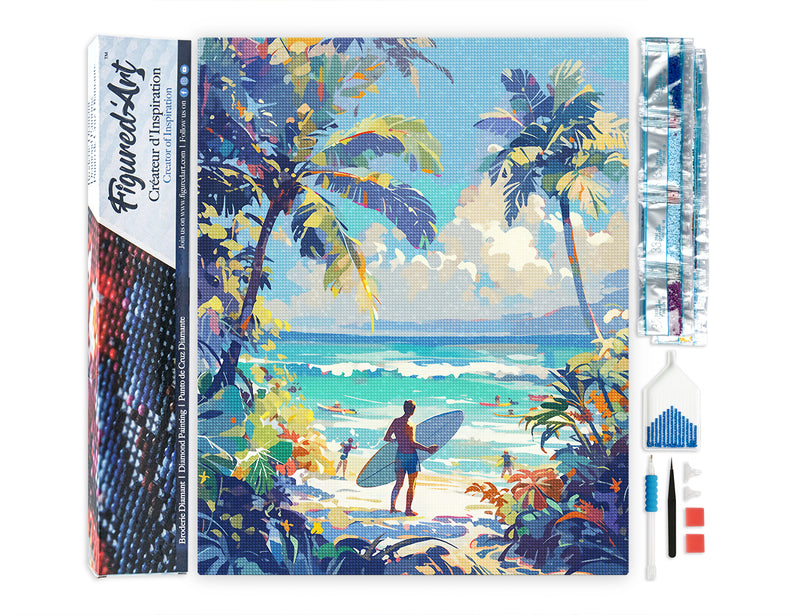 Broderie Diamant - Journée Ensoleillée À La Plage