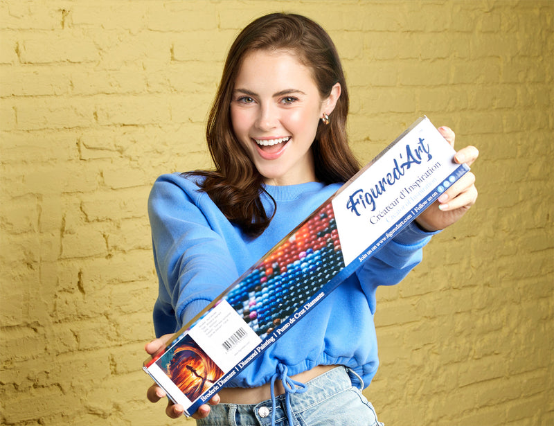 Broderie Diamant - Surfeuse Et La Grande Vague