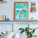 Broderie Diamant - Fille Parmi Les Vagues