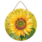 Diamond Painting Sur Disque En Bois - Tournesol