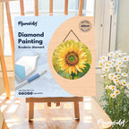 Diamond Painting Sur Disque En Bois - Tournesol