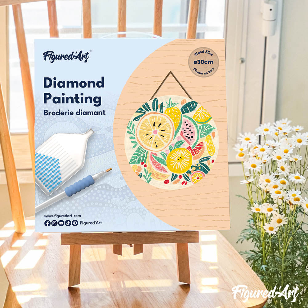 Diamond Painting Sur Disque En Bois - Fruits