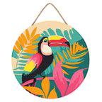 Diamond Painting Sur Disque En Bois - Toucan Tropical