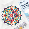 Diamond Painting Sur Disque En Bois - Mandala Floral
