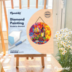 Diamond Painting Sur Disque En Bois - Vin Et Raisins