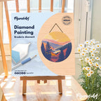 Diamond Painting Sur Disque En Bois - Vallée D'Automne
