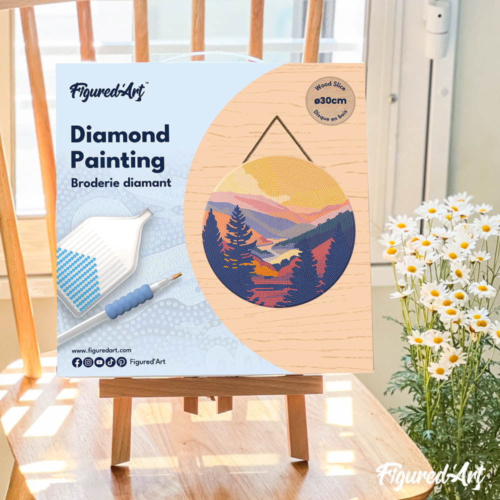 Diamond Painting Sur Disque En Bois - Vallée D'Automne