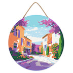 Diamond Painting Sur Disque En Bois - Printemps En Provence