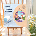 Diamond Painting Sur Disque En Bois - Printemps En Provence