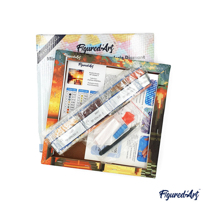 Mini Diamond Painting 25X25Cm - Nuit Étoilée Vibrante