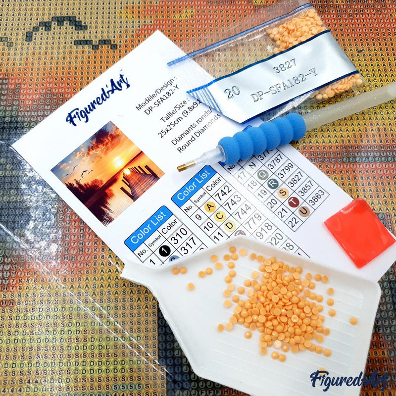 Mini Diamond Painting 25X25Cm - Nuit Étoilée Vibrante