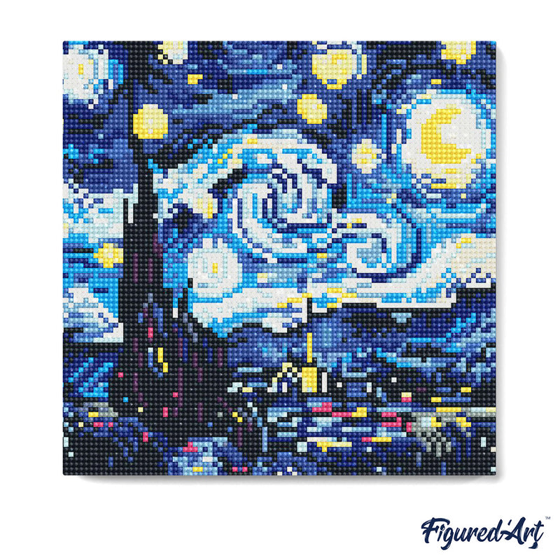 Mini Diamond Painting 25X25Cm - Nuit Étoilée Vibrante