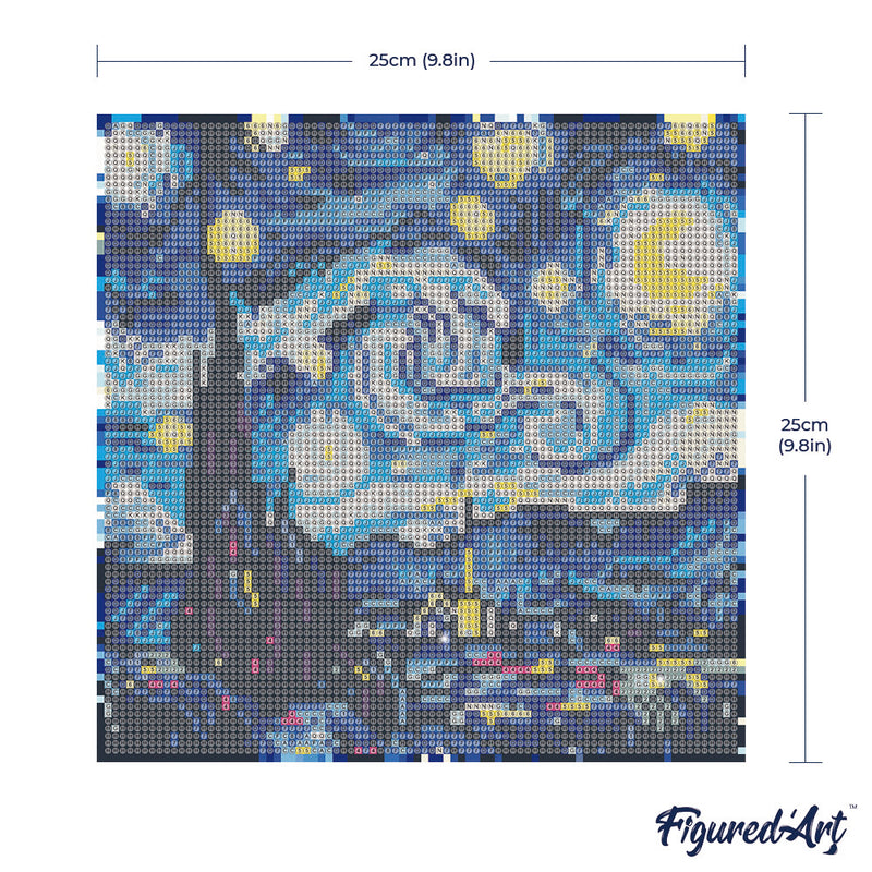 Mini Diamond Painting 25X25Cm - Nuit Étoilée Vibrante