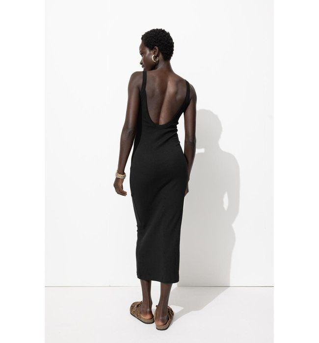 Robe-débardeur - Noir Uni Fonce