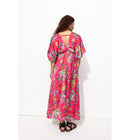 Robe Satin Laura Gulshani - Rose Imprime