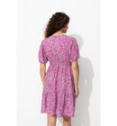 Robe Courte Imprimée Femme - Violet Imprime