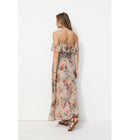 Robe Longue à Bretelles Femme - Rose Imprime