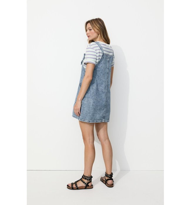 Robe Courte en Jean de Couleur - Jeans Uni Clair