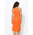 Robe-débardeur Mi-longue - Orange Uni Colore