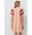 Robe Babydoll Brodée Femme - Naturel Uni Clair