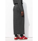 Robe Longue en Jersey Femme - Gris Uni Fonce