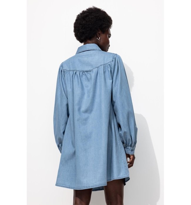 Robe-chemise Perlée Femme - Jeans Uni Fonce