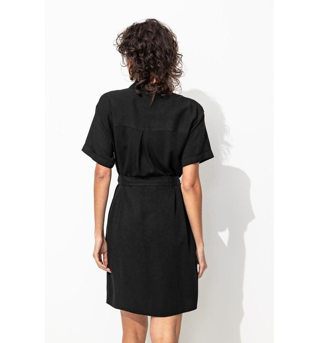Robe-chemise Léopard Femme - Noir Uni Fonce
