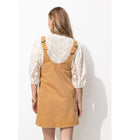 Robe-salopette Courte Femme - Grège Uni Fonce