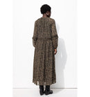 Longue Robe en Voile Fleuri - Noir Imprime