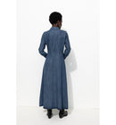 Longue Robe-chemise Femme - Jeans Uni Fonce